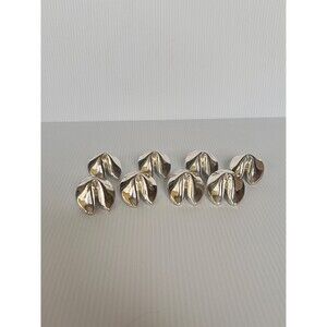 Lenox Silver Fortune Cookie Place Card Holders - Set of 8 with Original Boxes